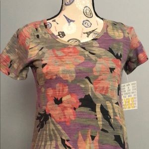 Heathered Flower Top